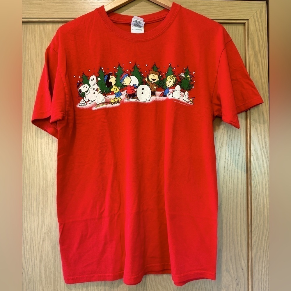 Vintage Peanuts Gildan Cotton Men's Boxy Tee Short Sleeve Snowman / large